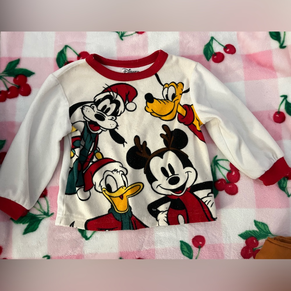 Disney Kids Character Print Shirt - White & Red
